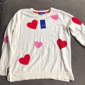 NWT - Apt. 9 Heart sweater